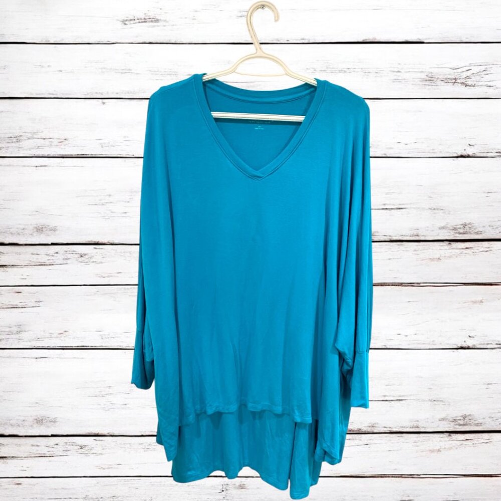 Soft Surroundings Indeevar Tunic Blue Jay Size 2X